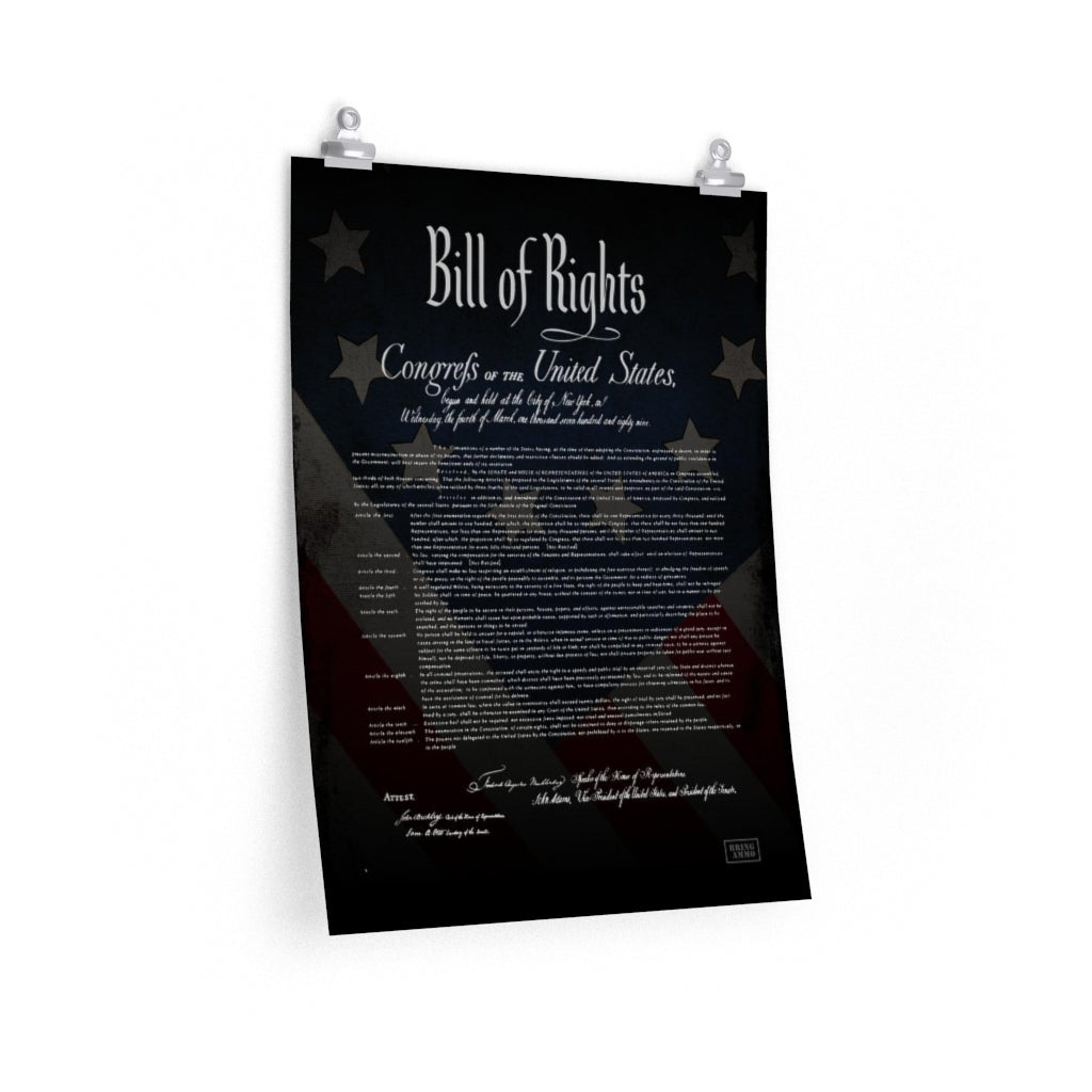 Bill of Rights Black Edition Premium Poster Poster LARGE (18×24) 