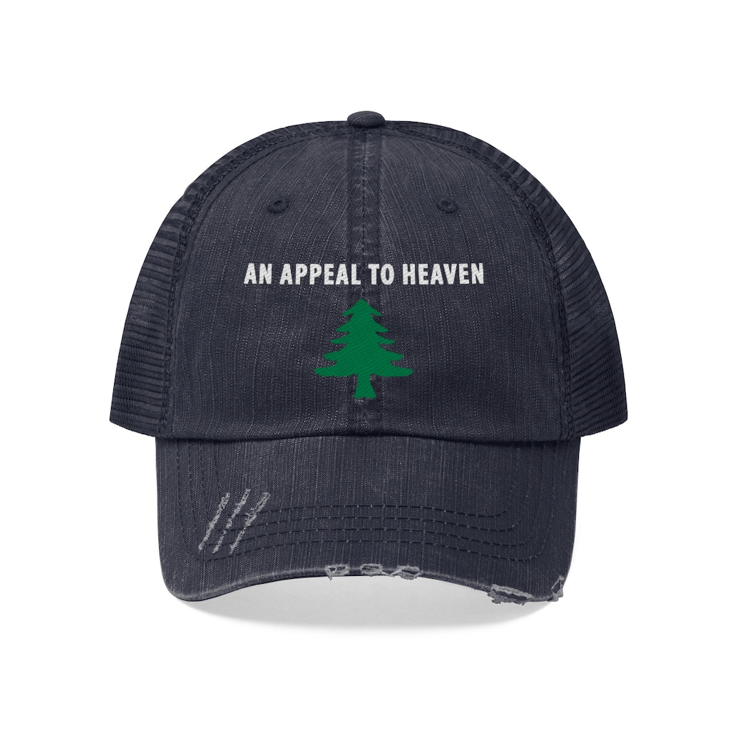 An Appeal To Heaven Revolutionary Flag Distressed Style Hat Hats True Navy One size 