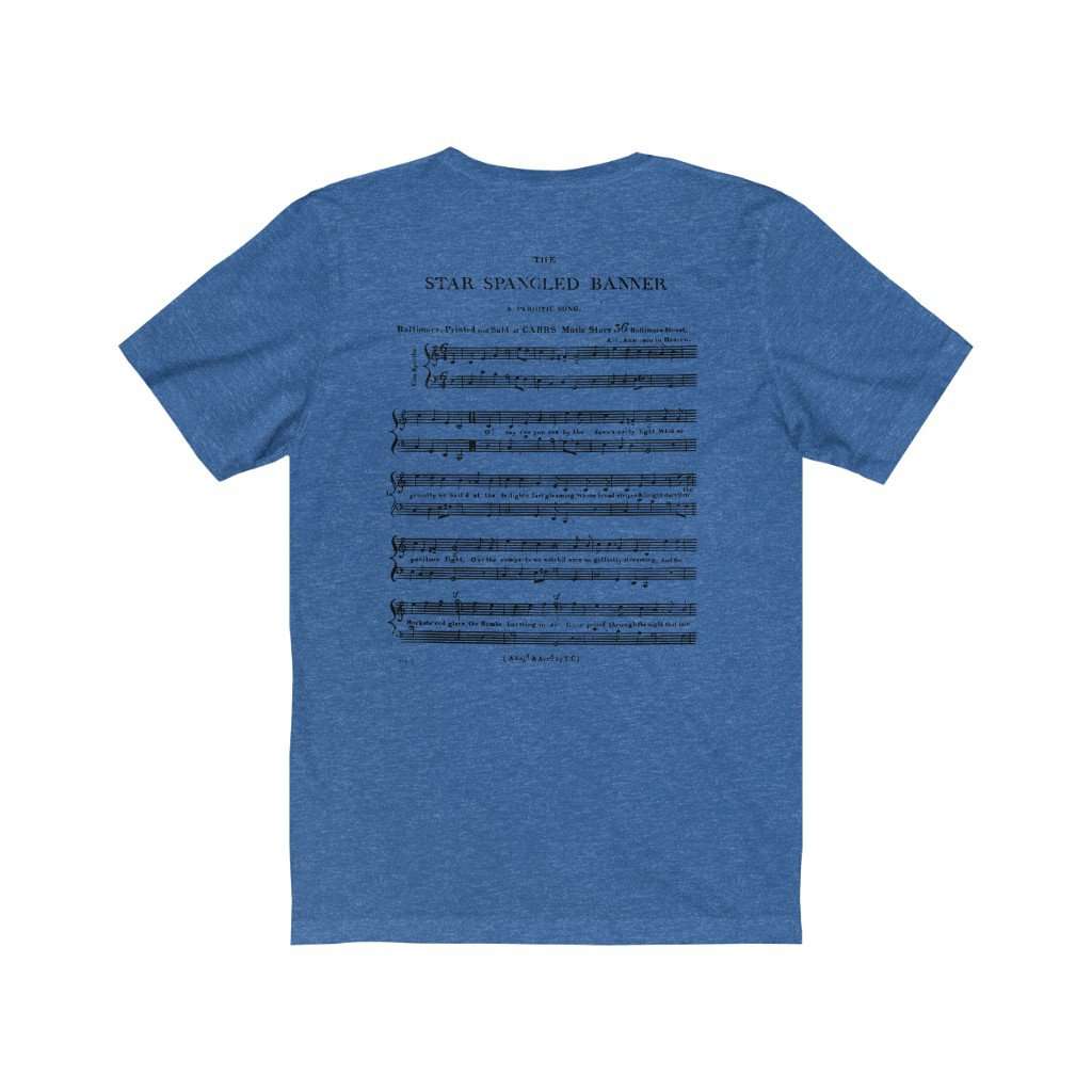 24 HOURS ONLY: Limited Edition Star Spangled Banner Premium Jersey T-Shirt T-Shirt Heather True Royal XS 