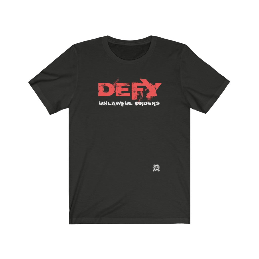 Defy Unlawful Orders T-Shirt Vintage Black L 