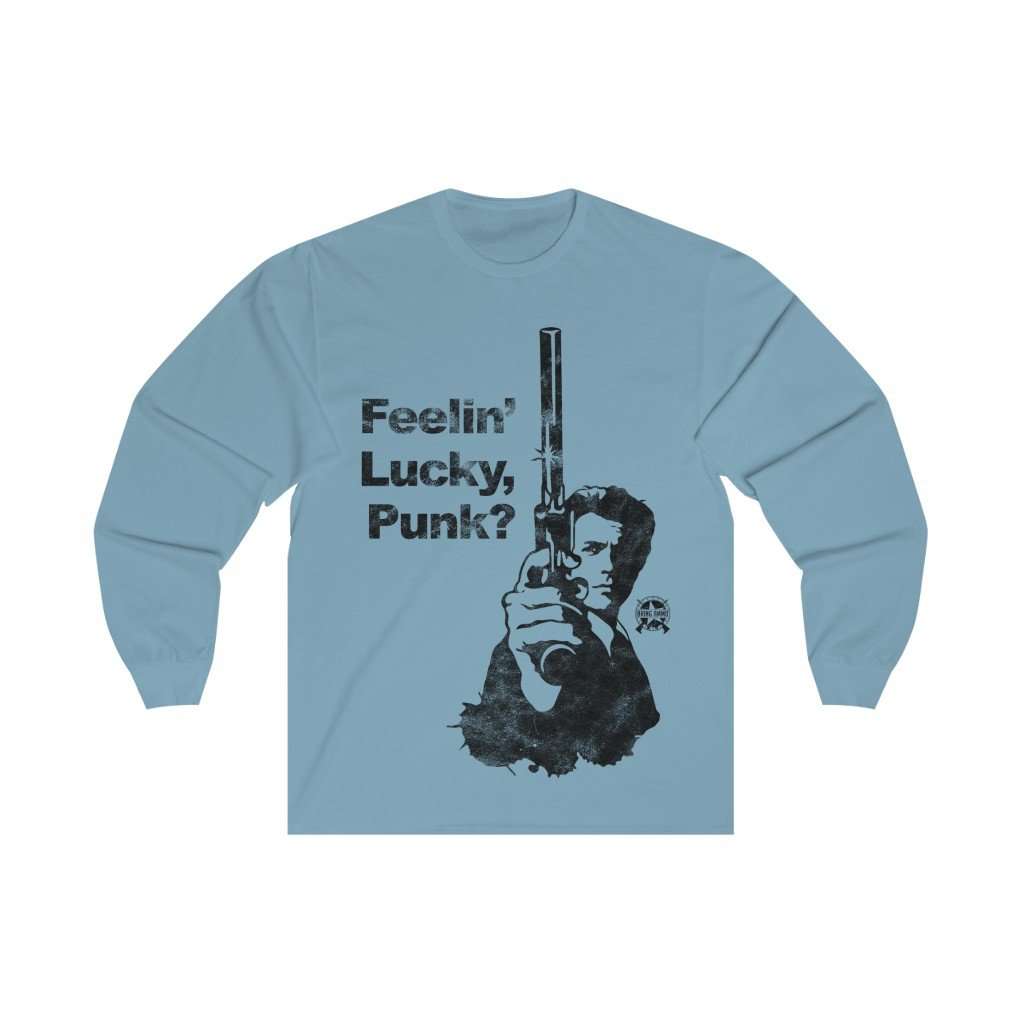 Feelin' Lucky, Punk? Clint Eastwood Dirty Harry Classic Long Sleeve T-Shirt Long-sleeve Sky Blue S 