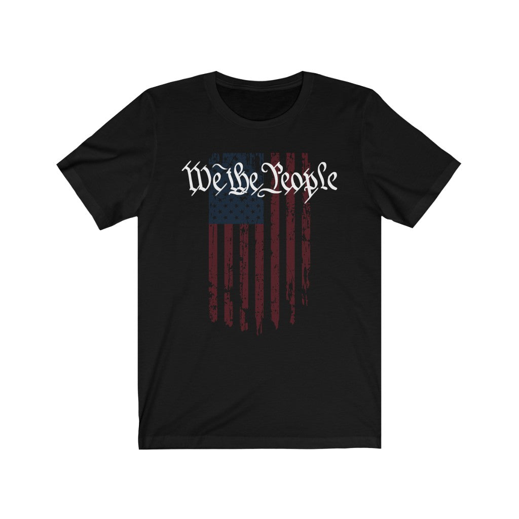 We The People US Constitution Double-Sided Premium T-Shirt T-Shirt Black L 