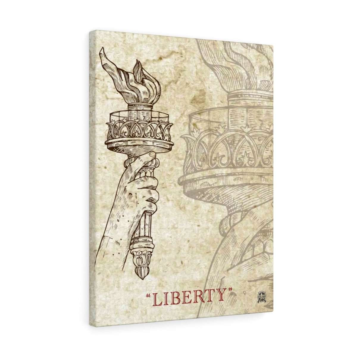 Liberty - Vintage Sketch Canvas Print Canvas 18″ × 24″ Premium Gallery Wraps (1.25″) 
