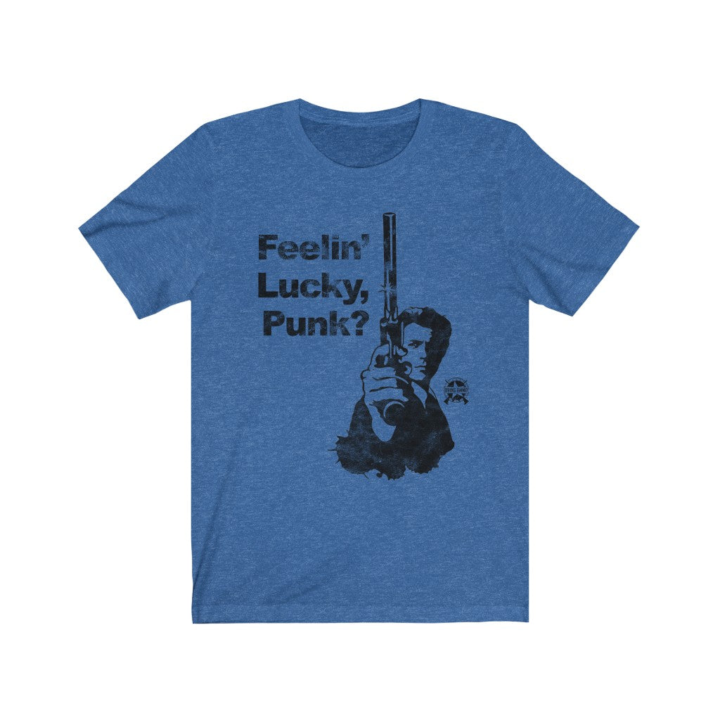 Feelin' Lucky, Punk? Clint Eastwood Dirty Harry Jersey T-Shirt T-Shirt Heather True Royal XS 