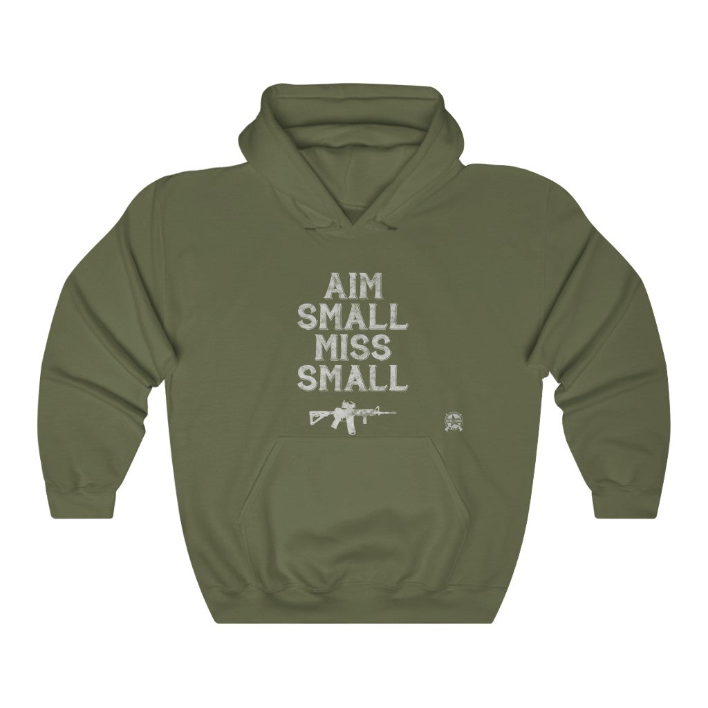 Aim Small, Miss Small AR-15 2A Hoodie Hoodie Military Green S 