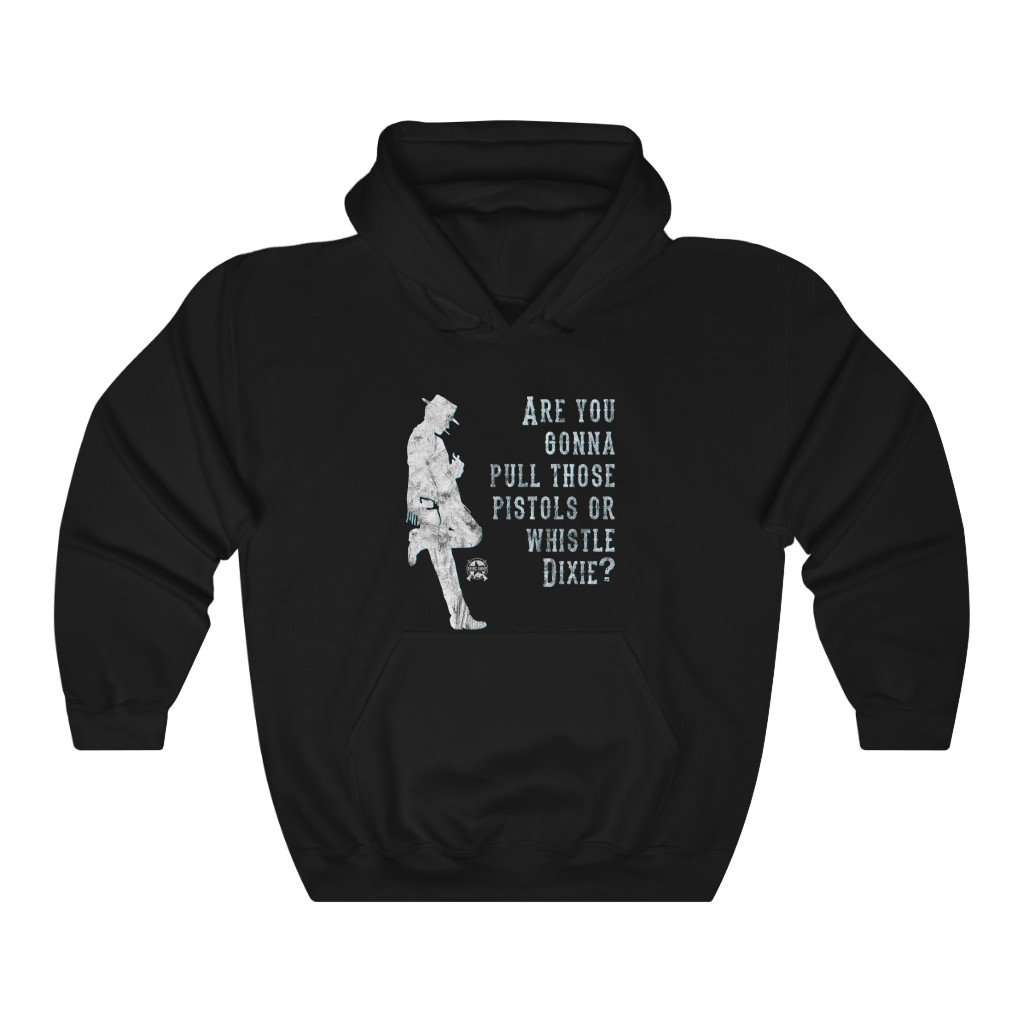 Are you gonna pull those pistols or whistle Dixie? Clint Eastwood Inspired Hoodie Hoodie Black L 