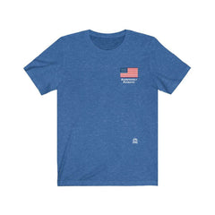 Aggressively Patriotic American Flag Premium Heathered T-Shirts T-Shirt Heather True Royal L 