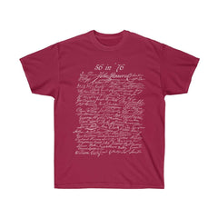 56 in '76 Signers of the Declaration of Independence T-Shirt T-Shirt Cardinal Red S 