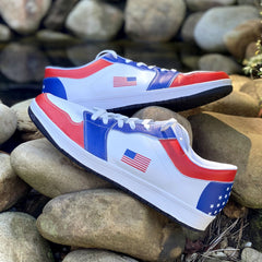 The "Americana" Premium Leather Sneakers - Bring Ammo Exclusive Collection! Trendy Shoes 
