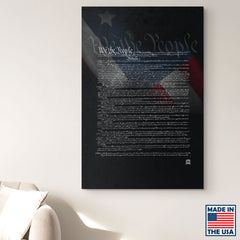 U.S. Constitution Black Edition Premium Canvas Print Canvas Wall Art 2 STANDARD (16 x 24) 
