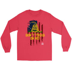 Don't Tread On Me Patriotic Long Sleeve T-Shirt T-shirt Red S 