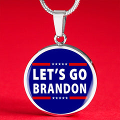 Let's Go Brandon Luxury Necklace Made in America Jewelry 