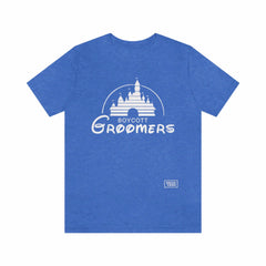 Boycott Groomers Parody T-Shirt Heather True Royal XS 