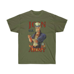 Join U.S. Army Vintage Distressed T-Shirt T-Shirt Military Green S 