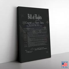 Bill of Rights Black Edition Premium Canvas Print Wall Art 