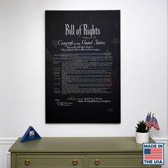 Bill of Rights Black Edition Premium Canvas Print Wall Art STANDARD (16 x 24) 