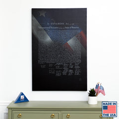 Declaration of Independence Black Edition Premium Canvas Print Canvas Wall Art 2 STANDARD (16 x 24) 