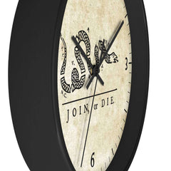 Join or Die Wooden Wall clock Home Decor 