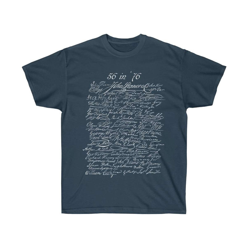 56 in '76 Signers of the Declaration of Independence T-Shirt T-Shirt Blue Dusk L 