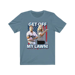Get Off My Lawn St. Louis Couple T-Shirt Steel Blue XS 