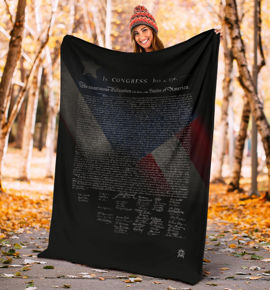Declaration of Independence Black Edition Ultra Soft Premium Micro Fleece Blanket Blankets 