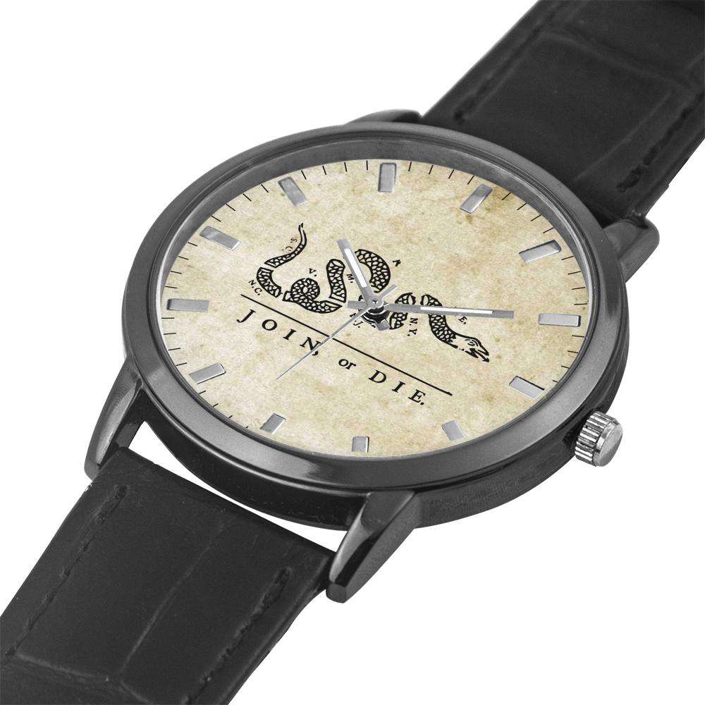 Join Or Die Leather Watch 