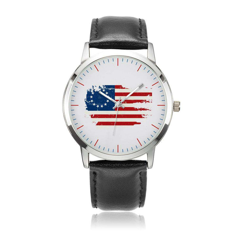 Betsy Ross Flag Leather Watch Black WOMENS 32MM 