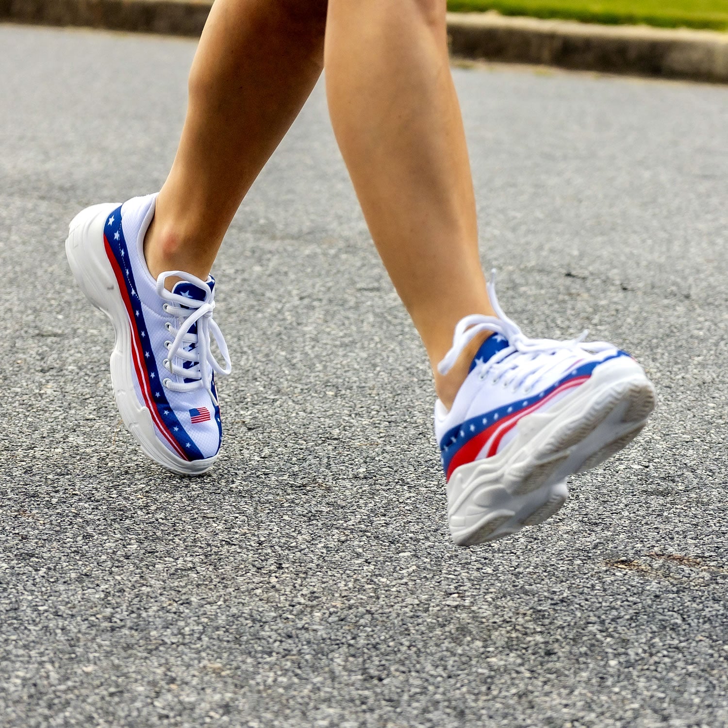 Red White & Blue Sneakers Casual Shoes 