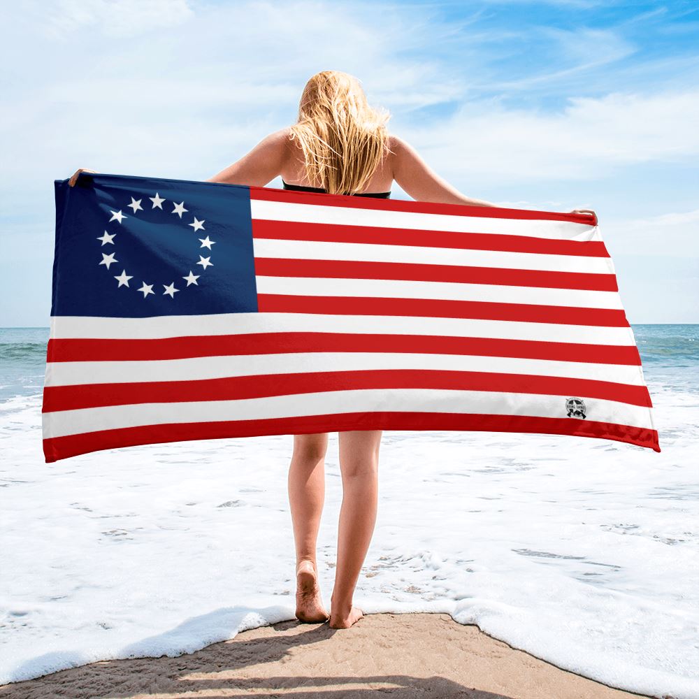 Betsy Ross Flag Luxury Beach / Pool Towel Home Decor 